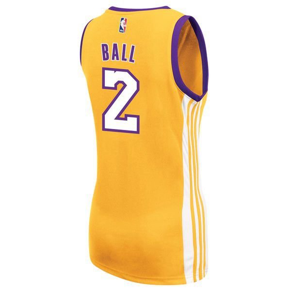 Los Angeles Lakers Lonzo Ball Adidas домашняя золотая майка НБА