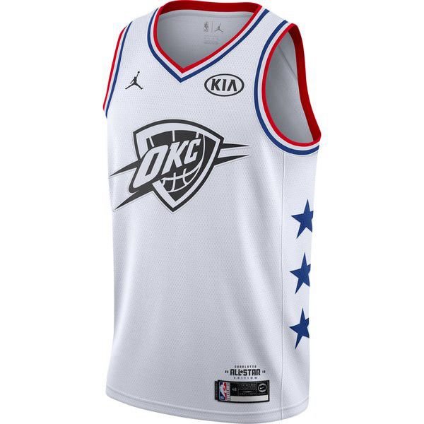 Oklahoma City Thunder Russell Westbrook 2019 NBA All-Star Game Finished мужская белая майка НБА