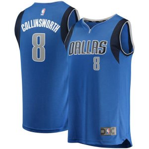 Dallas Mavericks Kyle Collinsworth Player синяя майка НБА - Icon Edition