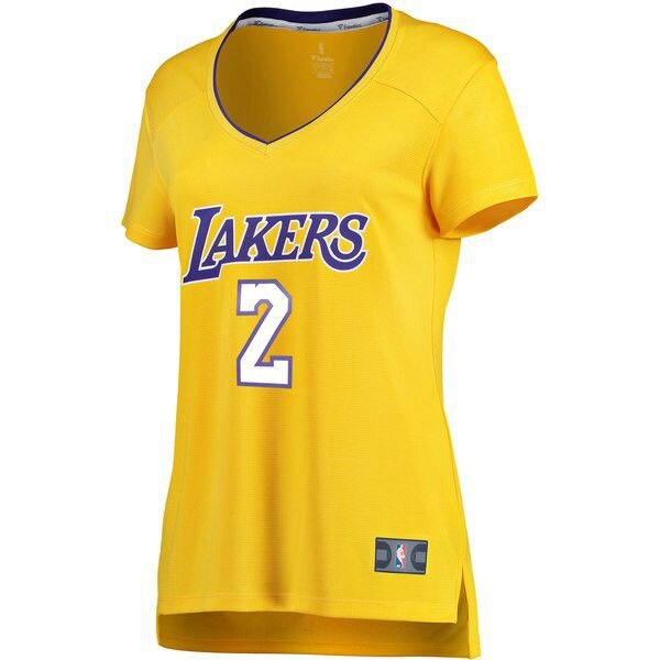 Los Angeles Lakers Lonzo Ball золотая майка НБА - Icon Edition женская