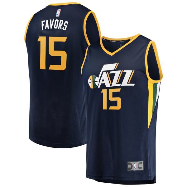 Utah Jazz Derrick Favors Player темно-синяя майка НБА - Icon Edition подростковая