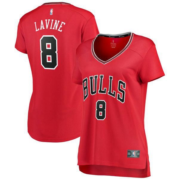 Chicago Bulls Zach LaVine красная майка НБА - Icon Edition женская