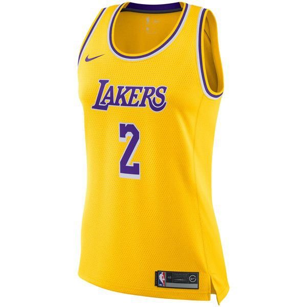 Los Angeles Lakers Lonzo Ball Найки мужская золотая майка НБА - Icon Edition женская
