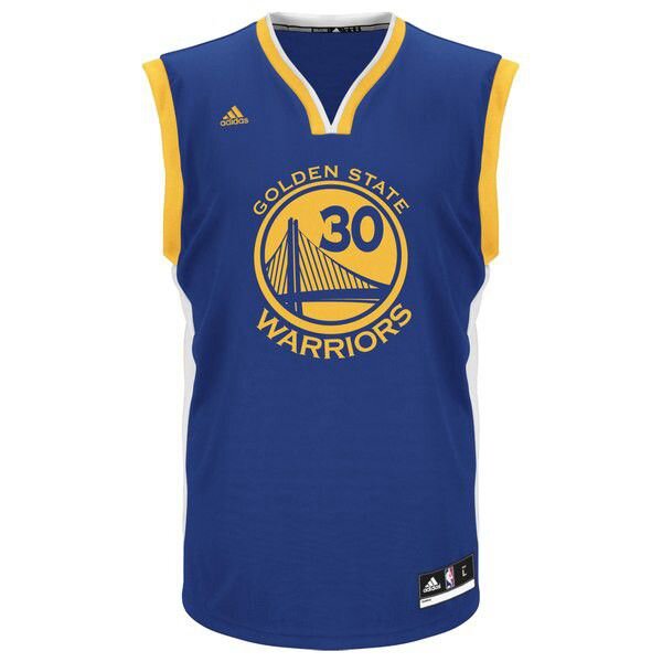 Golden State Warriors Stephen Curry Adidas гостевая синяя майка НБА