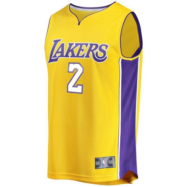 Los Angeles Lakers Lonzo Ball золотая майка НБА - Icon Edition