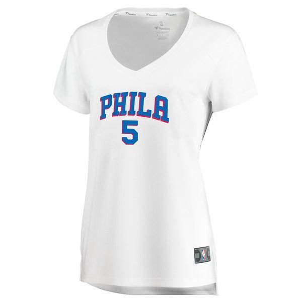 Philadelphia 76ers Amir Johnson Player белая майка НБА - Association Edition