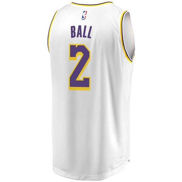 Los Angeles Lakers Lonzo Ball белая майка НБА - Association Edition мужская