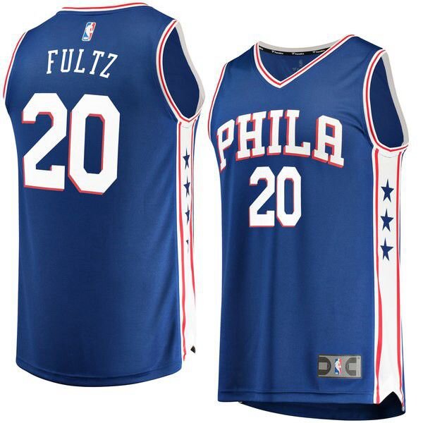 Philadelphia 76ers Markelle Fultz синяя майка НБА - Icon Edition