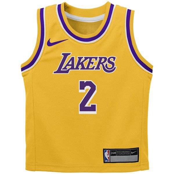 Los Angeles Lakers Lonzo Ball Найки золотая майка НБА - Icon Edition