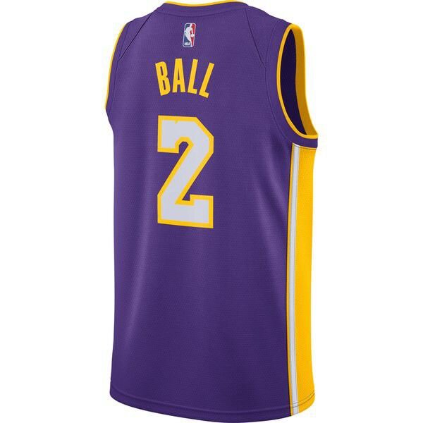 Los Angeles Lakers Lonzo Ball Найки мужская Mor майка НБА - Statement Edition