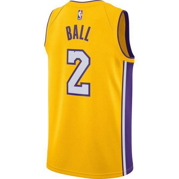 Los Angeles Lakers Lonzo Ball Найки мужская Sar? майка НБА - Icon Edition