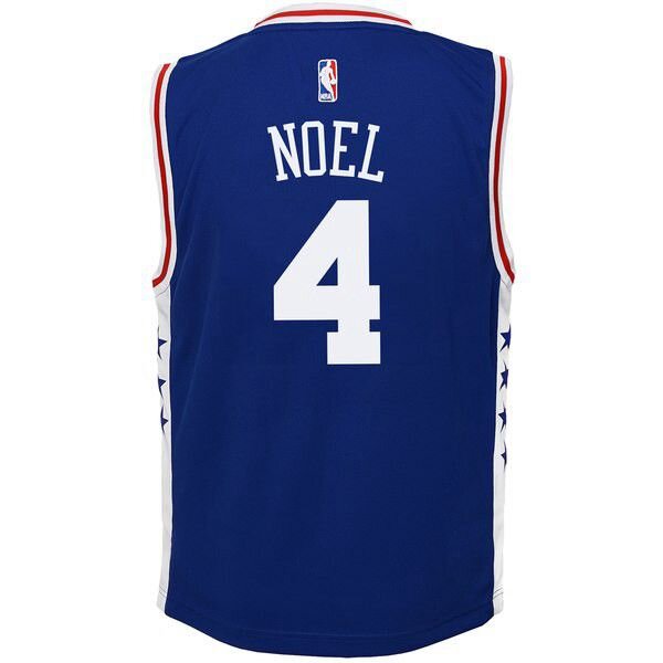 Philadelphia 76ers Nerlens Noel Adidas 2015 синяя майка НБА