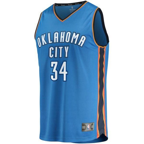 Oklahoma City Thunder Tyler Davis синяя майка НБА - Icon Edition