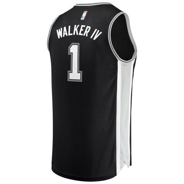 San Antonio Spurs Lonnie Walker черная майка НБА - Icon Edition