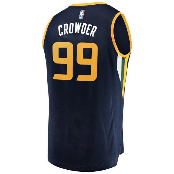 Utah Jazz Jae Crowder Player темно-синяя майка НБА - Icon Edition подростковая