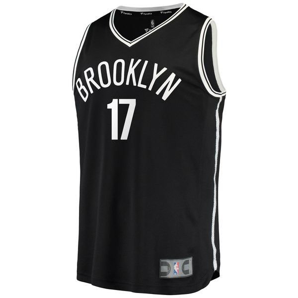 Brooklyn Nets Ed Davis Player черная майка НБА - Icon Edition