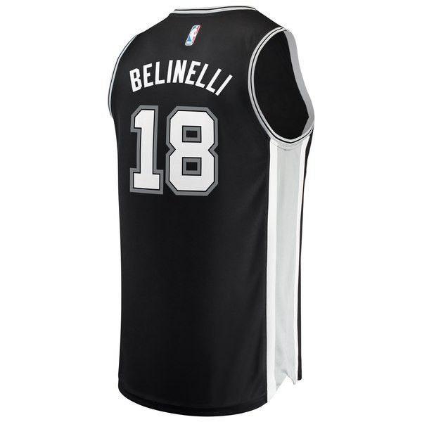 San Antonio Spurs Marco Belinelli черная майка НБА - Icon Edition