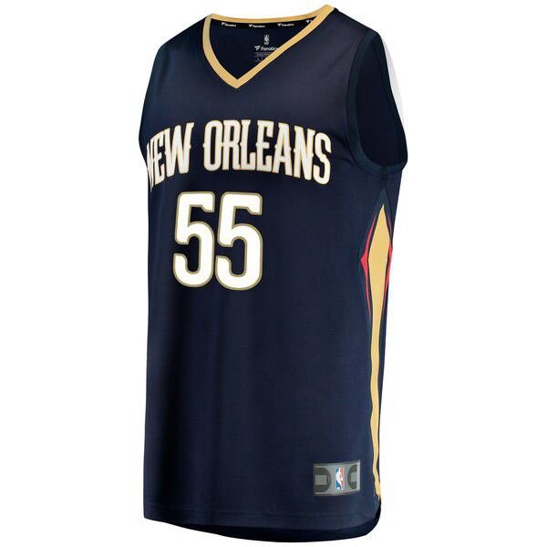 New Orleans Pelicans E'Twaun Moore Player темно-синяя майка НБА - Icon Edition подростковая