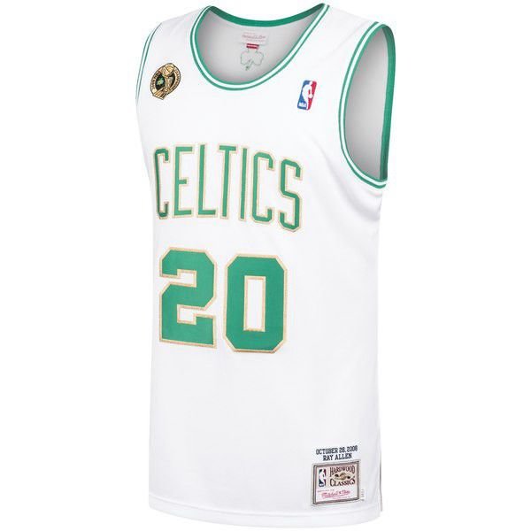 Boston Celtics Ray Allen M&Ness 2008/09 белая майка НБА