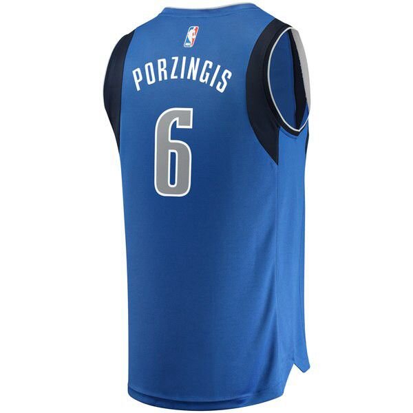 Dallas Mavericks Kristaps Porzingis синяя майка НБА - Icon Edition