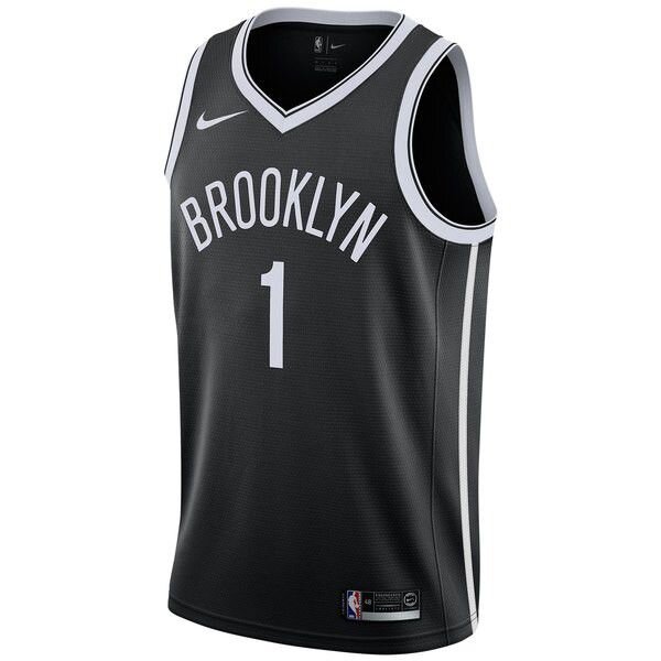 Brooklyn Nets D'Angelo Russell Найки мужская черная майка НБА - Icon Edition