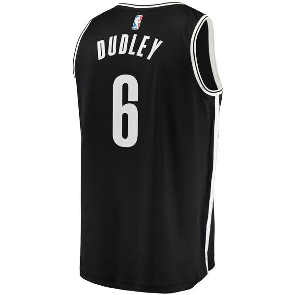 Brooklyn Nets Ja красная Dudley черная майка НБА - Icon Edition