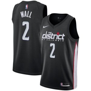 Washington Wizards John Wall Найки 2018/19 мужская черная майка НБА - City Edition подростковая