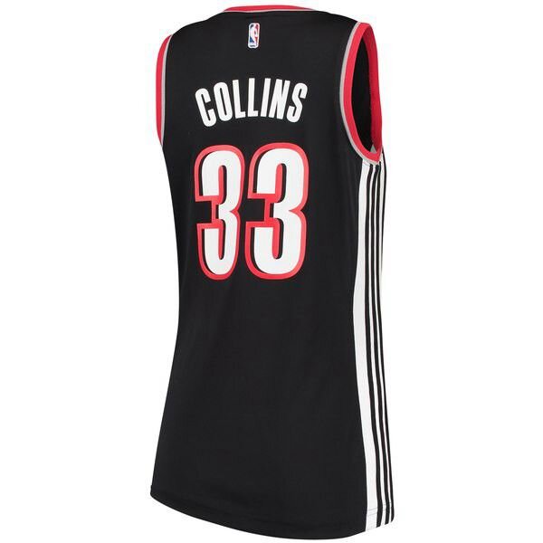 Portland Trail Blazers Zach Collins Adidas черная майка НБА